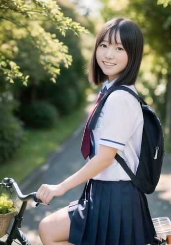 日本の○校生（女子） 自転車通学編 画像5