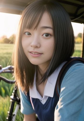 日本の○校生（女子） 自転車通学編 画像6