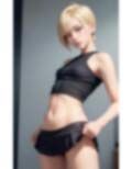 金髪ボーイッシュちゃんの貧乳お披露目会 AI生成ヌードグラビアCG集