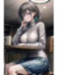 黒髪ショートな文学少女とイチャラブセックス