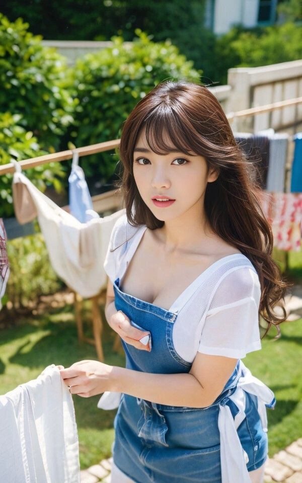 サンプル画像2:AI photobook 洗濯(AI_GravureArt) [d_329012]