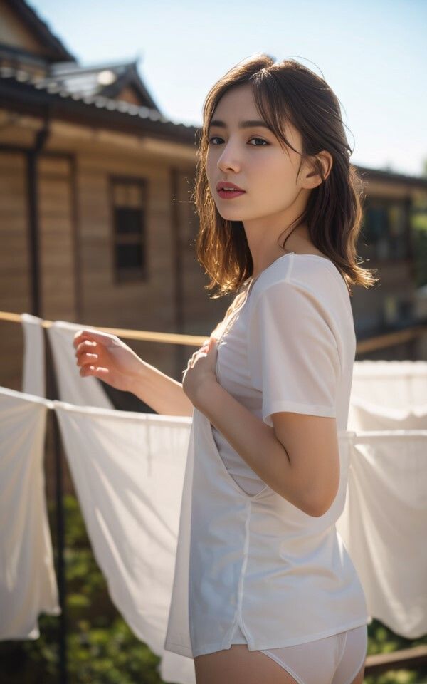 サンプル画像5:AI photobook 洗濯(AI_GravureArt) [d_329012]