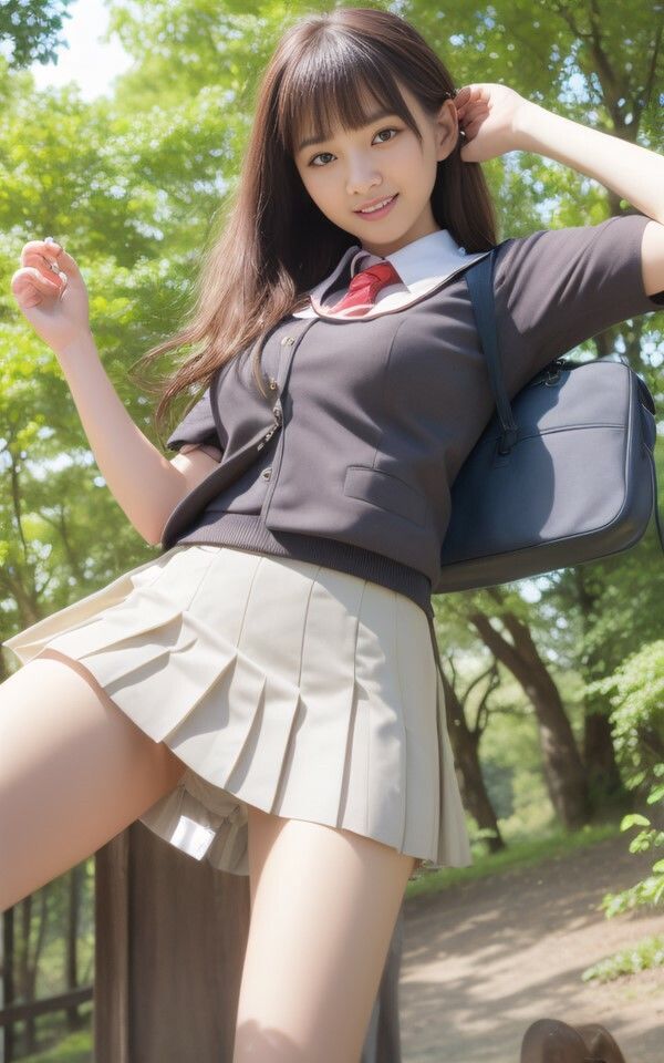 サンプル画像1:AI photobook 通学(AI_GravureArt) [d_329026]