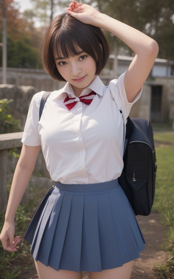 サンプル画像2:AI photobook 通学(AI_GravureArt) [d_329026]