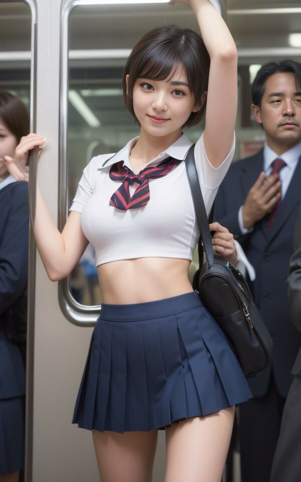 サンプル画像2:AI photobook 通学3(AI_GravureArt) [d_329038]