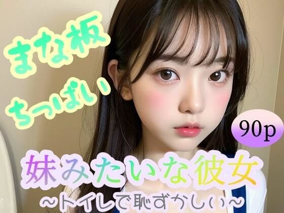 【まな板】【ちっぱい】妹みたいな彼女〜トイレで恥ずかしい〜