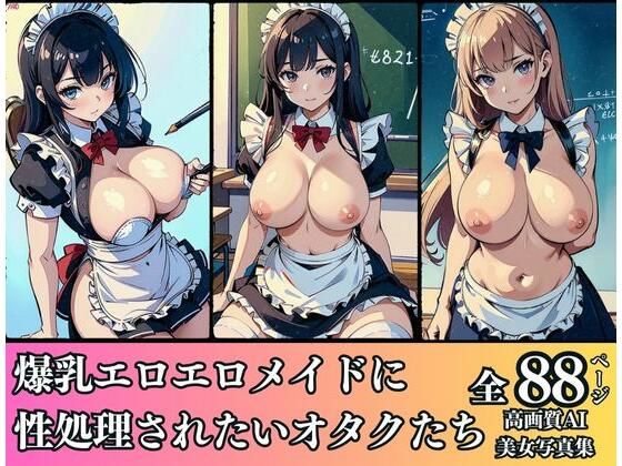 爆乳エロエロメイドに性処理されたいオタクたち