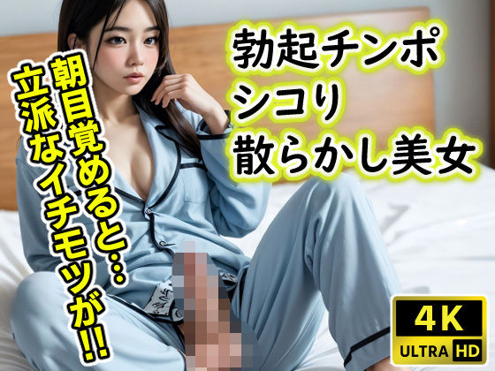 【コメットパンチ】また今回は寝起き以外は室内でもほぼ運動靴を履いていたふたなり美女『【4K高画質】勃起チンポシコり散らかし美女【ふたなり・男の娘】』