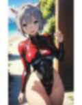 【AI×美少女】銀髪猫娘 中出し絵日記