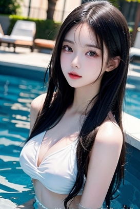 AI彼女〜S級モデル写真集《沖縄リゾートホテル！プールサイド編》_1