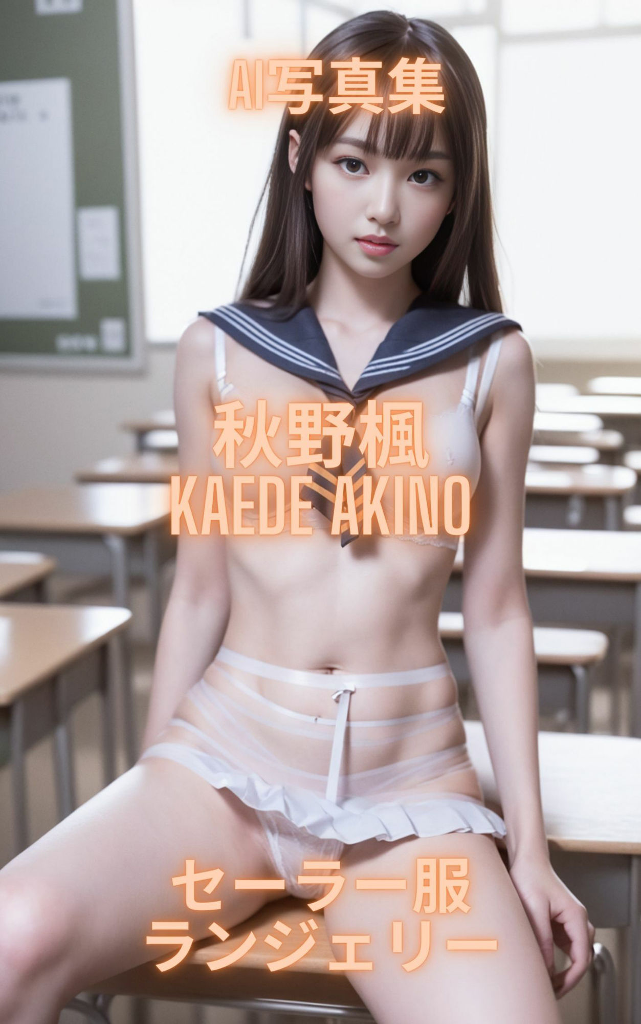 AI写真集 秋野楓 Kaede Akino セーラー服ランジェリー 画像3