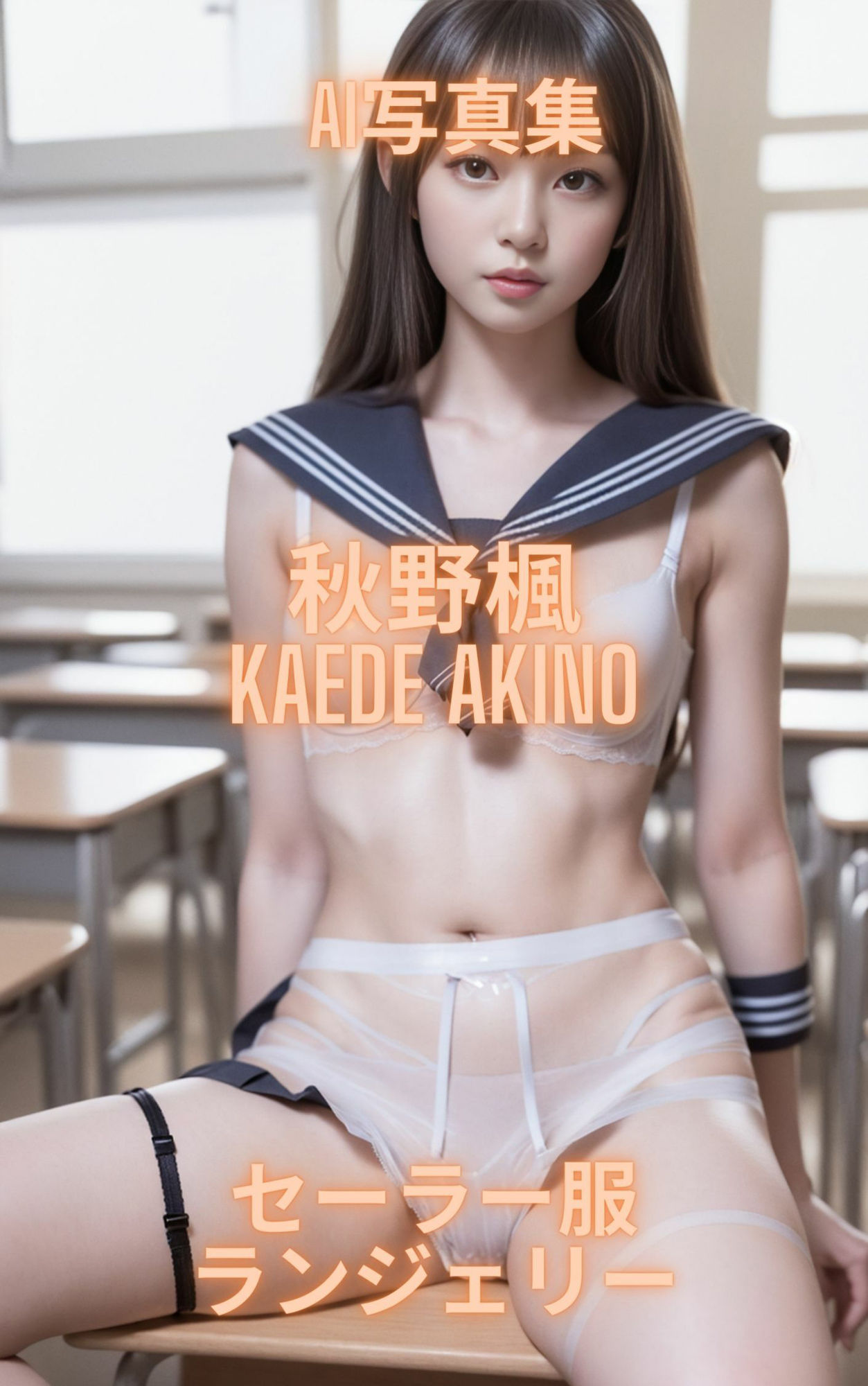 AI写真集 秋野楓 Kaede Akino セーラー服ランジェリー 画像4