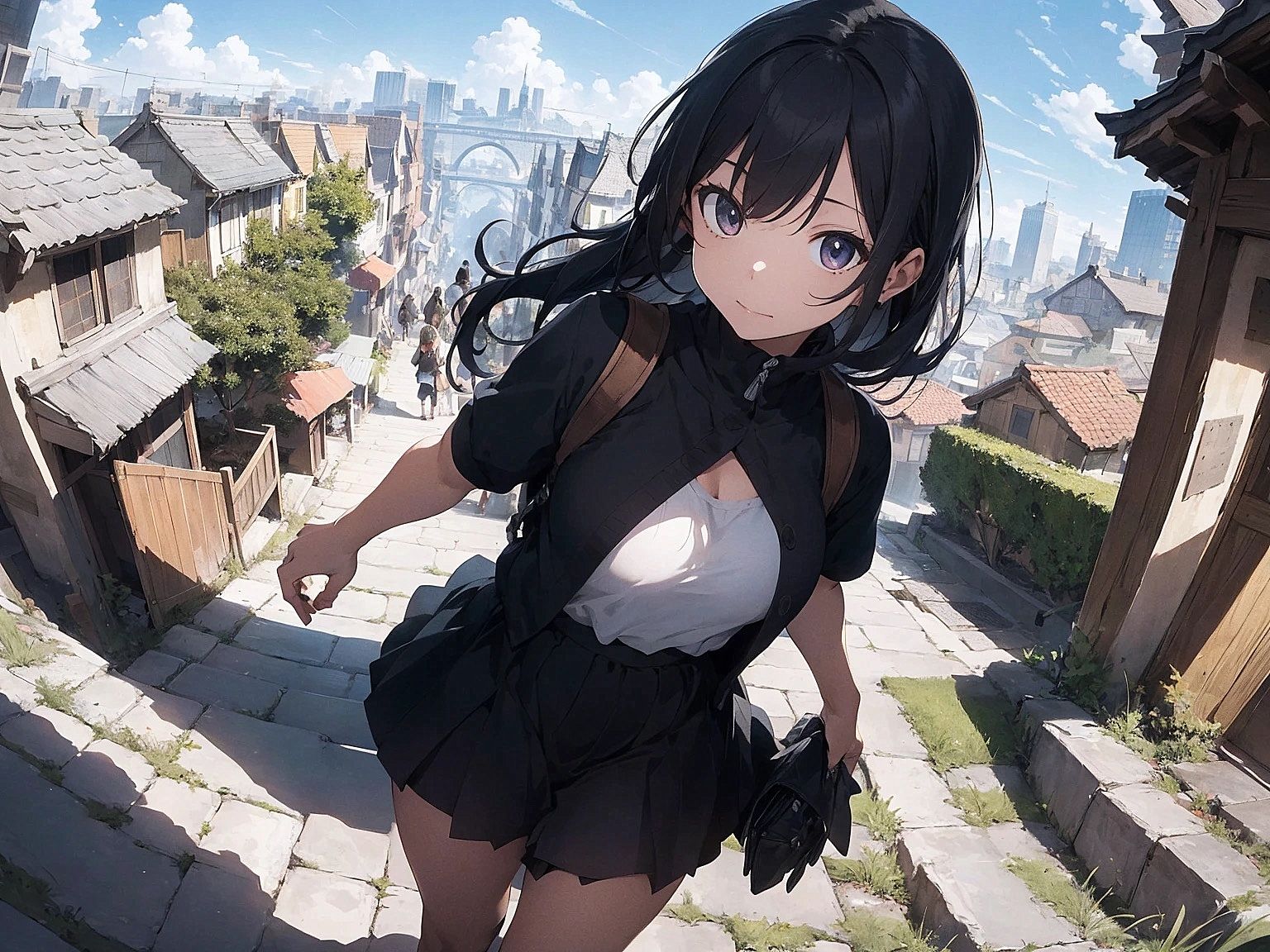 サンプル画像3:女の子が訪れる家(やすの岬) [d_333322]