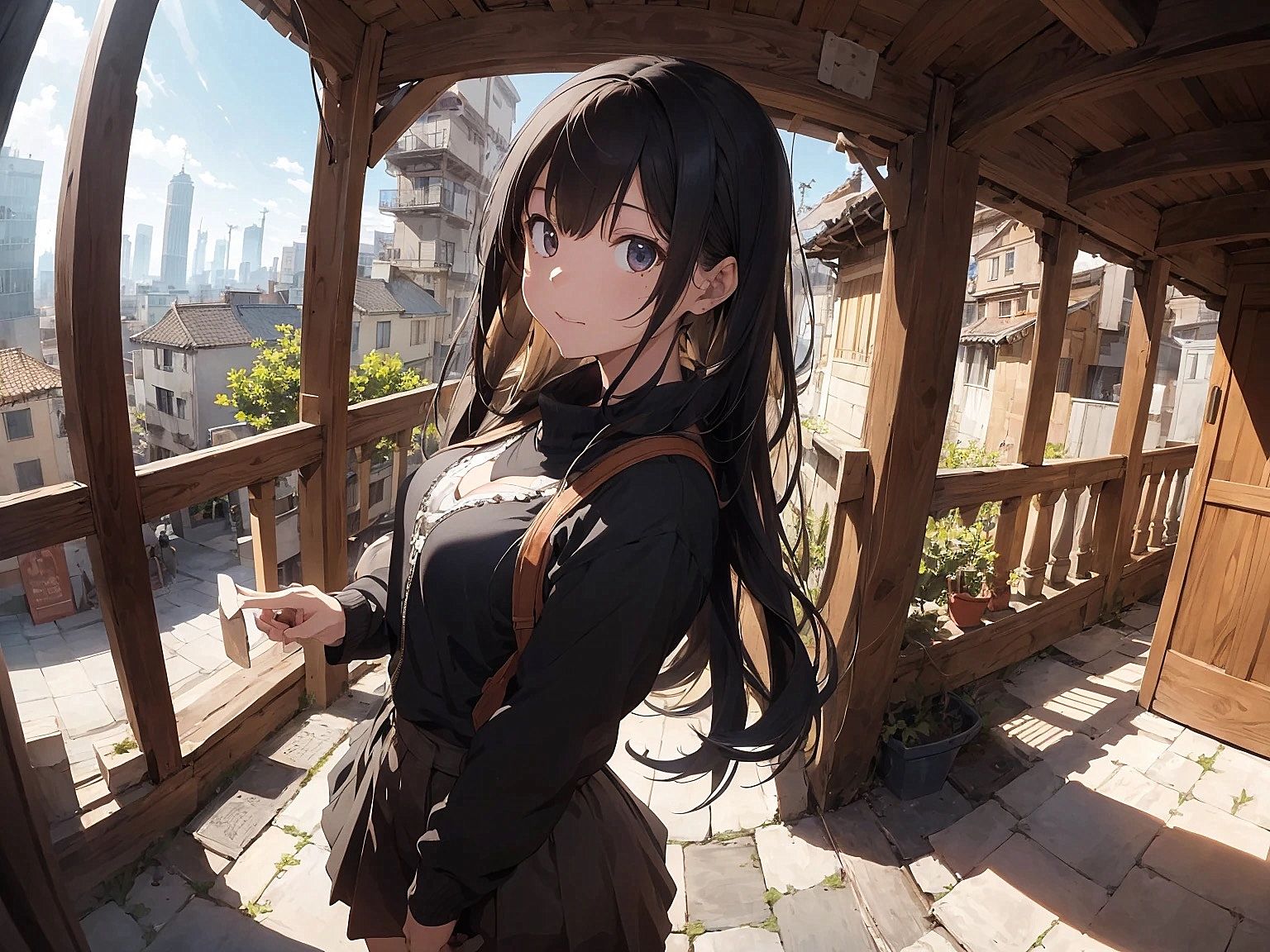 サンプル画像5:女の子が訪れる家(やすの岬) [d_333322]