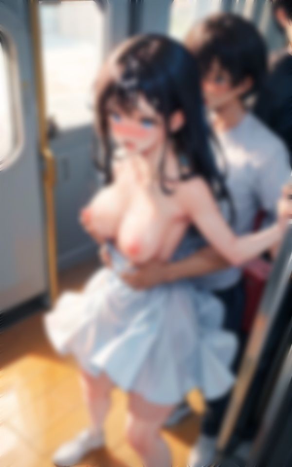 電車の中なのに...すごい感じちゃう 画像2