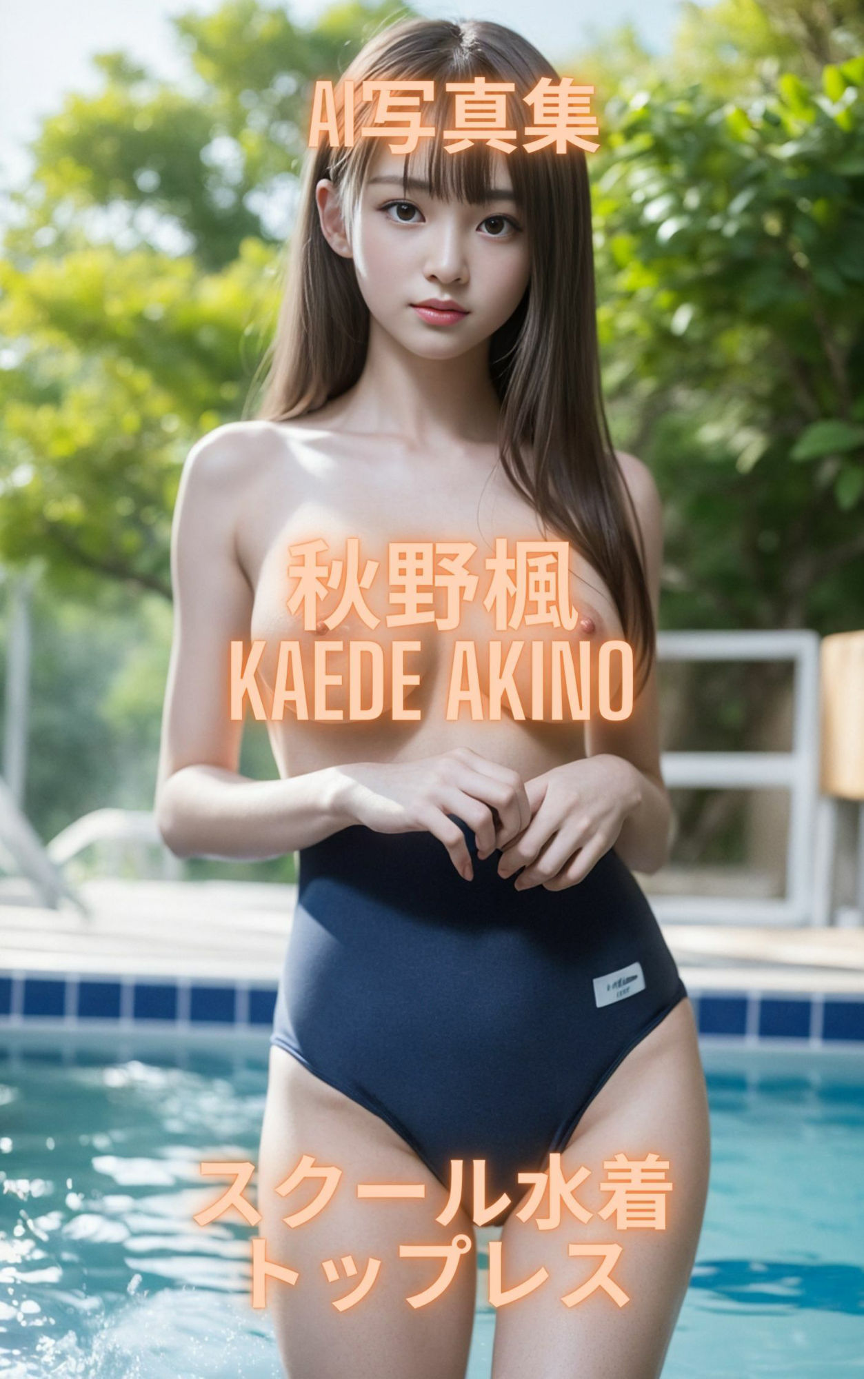 AI写真集秋野楓KaedeAkinoスクール水着トップレス2