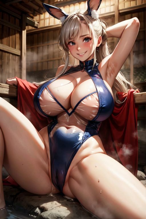 爆乳AI透けバニースーツ1 画像7