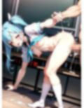 青髪ツインテール女子校生〜緊縛拘束＆野外中出し〜
