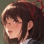 黒髪丸眼鏡学触