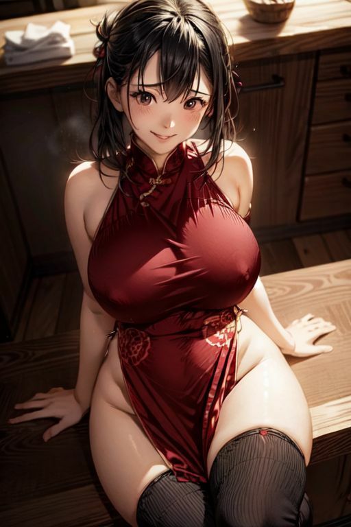 爆乳AIセクシーチャイナドレス1 画像2