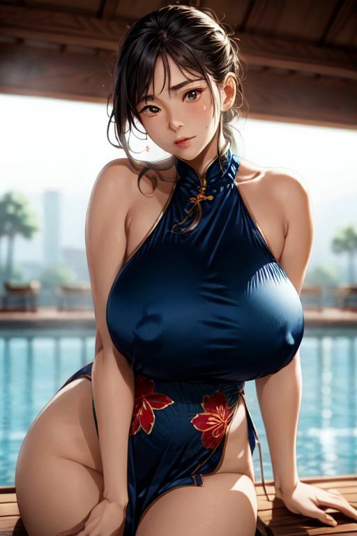 爆乳AIセクシーチャイナドレス15