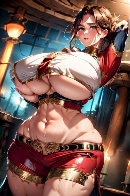 爆乳AIクロップシャツ下乳19