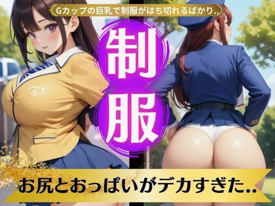 Gカップの巨乳で制服はち切れる！お尻とおっぱいデカすぎた美尻特集！