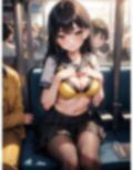 念願の電車内露出デビューを果たした痴女JKのCG集