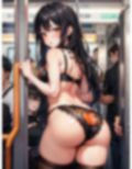 念願の電車内露出デビューを果たした痴女JKのCG集