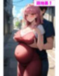 【ぱいもみ特集】『ピンク髪のボテ腹妊婦』人妻のオッパイ揉みほうだい！（495枚）