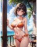 プライベートビーチでお母さんと二人きりのCG集