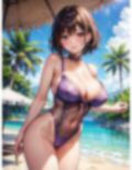 プライベートビーチでお母さんと二人きりのCG集
