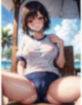 プライベートビーチでお母さんと二人きりのCG集