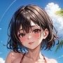 プライベートビーチでお母さんと二人きりのCG集