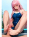 【足コキ特集】ふたなりのコスプレ女装男子の足にぶっかけ！〈500枚〉