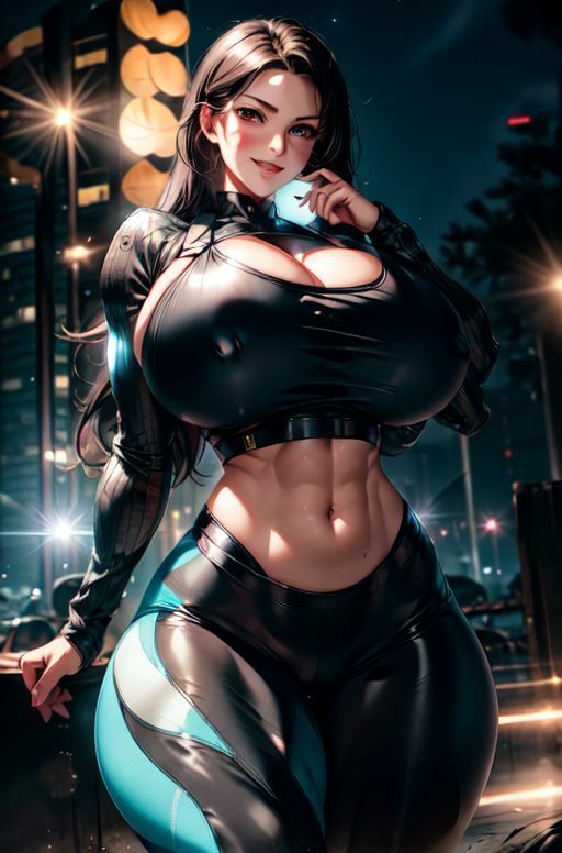 爆乳AIセクシーレザーレギンス1 画像1