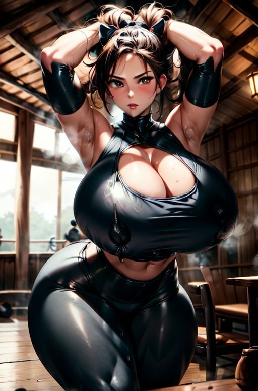 爆乳AIセクシーレザーレギンス1 画像7