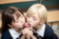 ギャル女子校生と教室3Pセックス！バカにされながら精液絞られちゃう！ 画像7