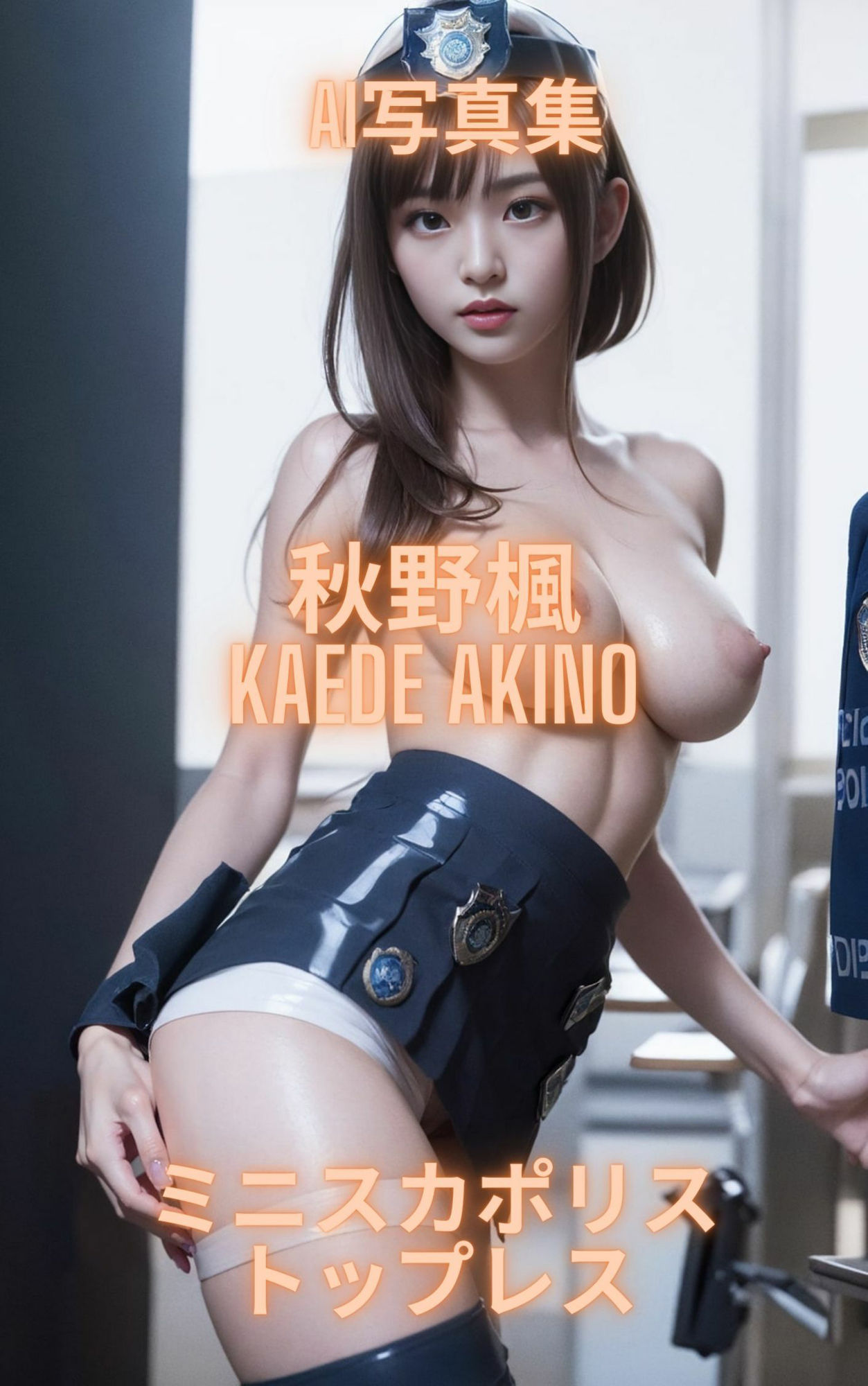 AI写真集 秋野楓 Kaede Akino ミニスカポリストップレス 画像1