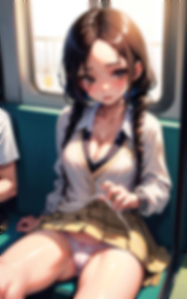 電車でパンチラ挑発しちゃった 画像1