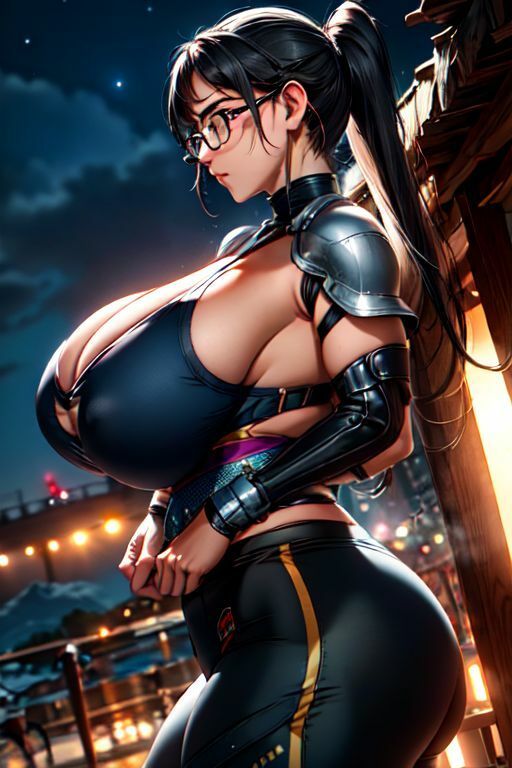 サンプル画像4:爆乳AI眼鏡娘1(AI出版) [d_346549]