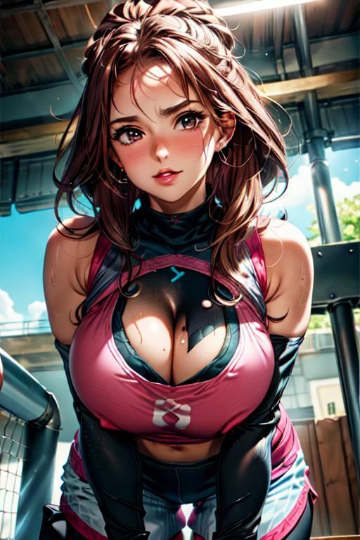 サンプル画像4:爆乳AIスポーツブラ1(AI出版) [d_346612]