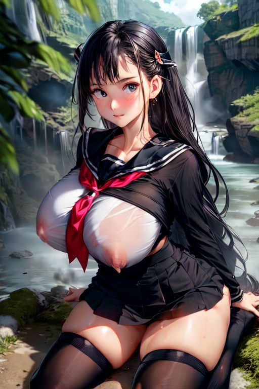 サンプル画像1:爆乳AIセーラー服1(AI出版) [d_346628]