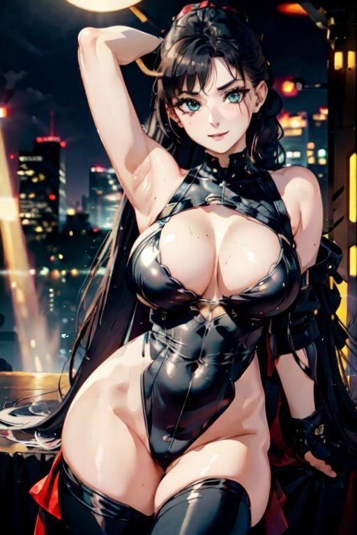 サンプル画像2:爆乳AIレースレオタード1(AI出版) [d_346651]