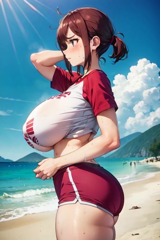 サンプル画像6:爆乳AI体操服1(AI出版) [d_346732]