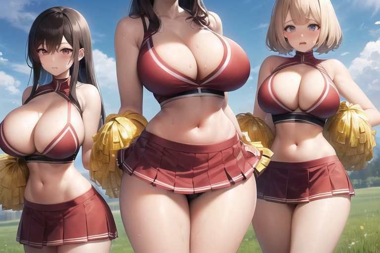 【微エロ】巨乳×チアリーダーを集めたイラスト集【総枚数285枚】