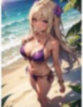オタクに優しいギャルな彼女（実は処女）と海に来たCG集