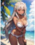 オタクに優しいギャルな彼女（実は処女）と海に来たCG集