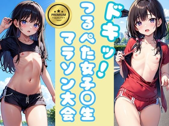 【つるぺた女子◯生】膨らみかけおっぱいのミニマムJK！貧乳ロリ女子校生がフルマラソンに挑戦_1