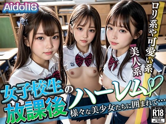 【Aidol18】貧乳から巨乳まで幅広い美少女を収録『女子校生の放課後ハーレム』